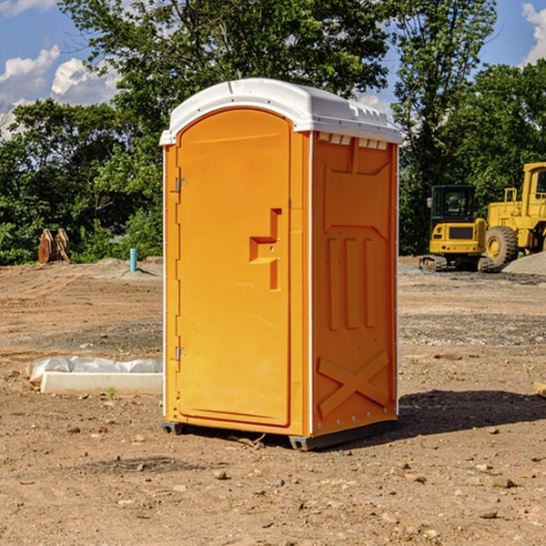 how often are the porta potties cleaned and serviced during a rental period in Jefferson